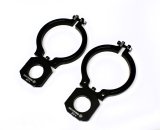 Nitrous Bottle Bracket - Single Bottle - 4 in ID - 1-1/2 in Tube Mount - Aluminum - Black Anodized - Pair thumbnail 1