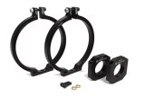 Fire Suppression Mount - Clamp-On - 1-1/2 in Tubing - 5-1/4 in Fire Bottle - Aluminum - Black Anodized - Pair thumbnail 1