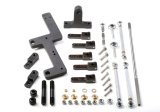 Throttle Linkage - Side Mount - Dual Quad - Aluminum / Steel - Black Anodized / Zinc Oxide - Dominator Carburetors - 6-71 / 8-71 Superchargers - Kit thumbnail 1