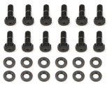 Ring Gear Bolt Kit - 3/8-24 in Right Hand Thread - 1.125 in Long - 12 Point Head - Steel - Black Oxide - Winters Quick Change - Set of 12 thumbnail 1