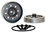 Oil Filter Adapter - Sandwich - Block Mount - 13/16-16 Male Inlet - 13/16-16 Male Outlet - Aluminum - Natural - Small Block Chevy - Each thumbnail 1