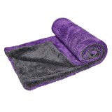 Drying Towel - Hybrid Fast Pass - 28 x 20 in - Polyester - Gray / Purple - Each thumbnail 1
