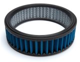 Air Filter Element - Low Profile - Round - 14 in Diameter - 4 in Tall - Dry - Wire Mesh Included - Synthetic - Blue - Each thumbnail 1