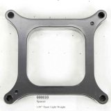 Carburetor Spacer - Lightweight - 1 in Thick - Open - Square Bore - Aluminum - Black Anodized - Each thumbnail 1