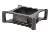 Carburetor Spacer - Lightweight - 2 in Thick - Open - Square Bore - Aluminum - Black Anodized - Each thumbnail 1