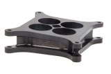 Carburetor Spacer - Angled - 2 in Thick - 4 Hole - Square Bore - Aluminum - Black Anodized - Each thumbnail 1
