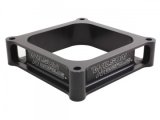 Carburetor Spacer - Lightweight - 2 in Thick - Open - Dominator Flange - Aluminum - Black Anodized - Each thumbnail 1