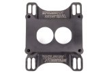 Carburetor Adapter - Tapered Lightweight - 1 in Thick - 2 Hole - Holley 2-Barrel to Square Bore - Aluminum - Black Anodized - Each thumbnail 1