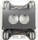 Carburetor Adapter - Tapered Lightweight - 1.5 in Thick - 2 Hole - Holley 2-Barrel to Square Bore - Aluminum - Black Anodized - Each thumbnail 1