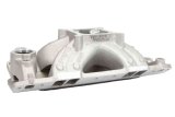 Intake Manifold - Intermediate Ported Super Victor 23 Degree - Square Bore - Single Plane - Aluminum - Natural - Small Block Chevy - Each thumbnail 1