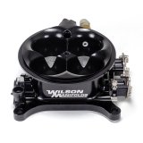 Throttle Body - 1287 CFM - 4150 Flange - 4-Barrel - Aluminum - Black Anodized - Universal - Each thumbnail 1