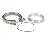 V-Band Clamp Assembly - 4 in OD Tubing - Aluminum / Stainless - Natural - Each thumbnail 1