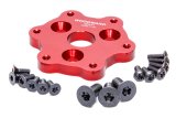 Steering Wheel Adapter - 6-Bolt Wheel to 3-Bolt Quick Release Hub - Hardware Included - Aluminum - Red Anodized - Universal - Kit thumbnail 1