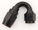 Fitting - Hose End - 150 Degree - 12 AN Hose to 12 AN Female - Double Swivel - Aluminum - Black Anodized - Each thumbnail 1