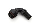 Fitting - Hose End - HS-79 - 90 Degree - 12 AN Hose Crimp to 12 AN Male O-Ring - Aluminum - Black Anodized - Each thumbnail 1