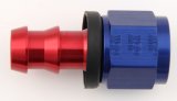 Fitting - Hose End - Push-On - Straight - 10 AN Hose Barb to 10 AN Female - Aluminum - Blue / Red Anodized - Each thumbnail 1