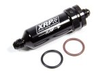 Fuel Filter - In-Line - 100 Micron - Stainless Element - 6 AN Male Inlet - 6 AN Male Outlet - Aluminum - Black Anodized - Each thumbnail 1