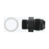 Fitting - Adapter - Straight - 6 AN Male to 14 mm x 1.50 Male - Crush Washer - Aluminum - Black Anodized - Each thumbnail 1