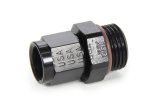 Fitting - Adapter - Straight - 6 AN Female Swivel to 8 AN Male O-Ring - Aluminum - Black Anodized - Each thumbnail 1