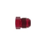 Fitting - Plug - 10 AN - Knurled Head - Aluminum - Red Anodized - Each thumbnail 1