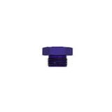 Fitting - Plug - 6 AN - O-Ring - Hex Head - Aluminum - Blue Anodized - Each thumbnail 1