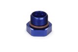 Fitting - Plug - 8 AN - O-Ring - Hex Head - Aluminum - Blue Anodized - Each thumbnail 1