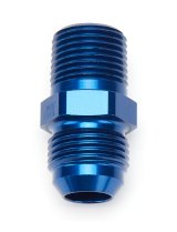 Fitting - Adapter - Straight - 10 AN Male to 1/2 in NPT Male - Aluminum - Blue Anodized - Each thumbnail 1