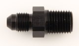 Fitting - Adapter - Straight - 4 AN Male to 1/4 in NPT Male - Aluminum - Black Anodized - Each thumbnail 1