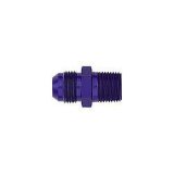 Fitting - Adapter - Straight - 8 AN Male to 1/2 in NPT Male - Aluminum - Blue Anodized - Each thumbnail 1