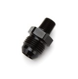 Fitting - Adapter - Straight - 10 AN Male to 1/4 in NPT Male - Aluminum - Black Anodized - Each thumbnail 1