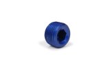 Fitting - Plug - 1/2 in NPT - Allen Head - Aluminum - Blue Anodized - Each thumbnail 1