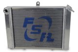 Radiator - 18 in W x 12 in H - Dual Pass - Drivers Side Inlet - Drivers Side Outlet - Cage Mount - Aluminum - Natural - Mini Sprint - Each thumbnail 1