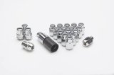 Lug Nut and Lock System - Acorn - 12 mm x 1.50 Right Hand Thread - 16 Lug Nuts - 4 Locks - Steel - Chrome - Kit thumbnail 1