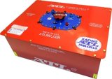 Fuel Cell - Sports Cell - 15 gal - 24.5 x 17.75 x 9.5 in Tall - Two 8 AN Outlets - 6 AN Return / Vent - Foam - Steel - Red Powder Coat - Each thumbnail 1
