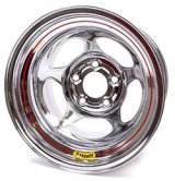 Wheel - Five-Spoke Inertia - 15 x 10 in - 4.500 in Backspace - 5 x 5.00 in Bolt Pattern - Steel - Chrome - Each thumbnail 1