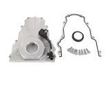 Timing Cover - 1-Piece - Cam Sensor - Seal Included - Aluminum - Natural - GM LS-Series - Each thumbnail 1