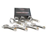 Connecting Rod - H Beam - 6.125 in Long - Bushed - 7/16 in Cap Screws - ARP2000 Bolt - Forged - Steel - GM LS-Series - Set of 8 thumbnail 1