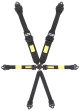 Harness - 6 Point - Camlock - SFI 16.1 - Pull Down Adjust - Clip-In / Wrap Around - Individual Harness - HANS Ready - Black - Kit thumbnail 1