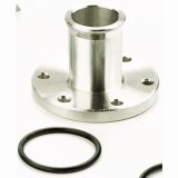 Water Pump Adapter - 6 Bolt Flange to 1 in Hose Barb - Aluminum - Clear Anodized - Davies Craig Electric Water Pumps - Each thumbnail 1