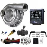 Water Pump - EWP115 - Electric - Remote Mount - 16 AN Female / 1-3/8 in in Hose Barb to 16 AN Female / 1-3/8 in Hose Barb - 36.7 GPM - Controller / Temperature Sensor Included - Aluminum - Silver Powder Coat - Universal - Kit thumbnail 1