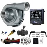 Water Pump - EWP150 - Electric - Remote Mount - 16 AN Female / 1-3/8 in Hose Barb to 16 AN Female / 1-3/8 in Hose Barb - 42.8 GPM - Controller / Temperature Sensor Included - Aluminum - Silver Powder Coat - Universal - Kit thumbnail 1