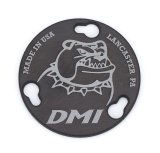 Drive Flange Dust Cover - Bolt-On - DMI Logo - Aluminum - Black Anodized - Each thumbnail 1