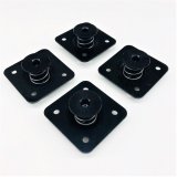 Quick Turn Fastener - Self Ejecting - Flush Head - Hex Drive - Square - 7/16 x 0.550 in Body - Aluminum - Black Anodized - Set of 4 thumbnail 1
