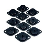 Quick Turn Fastener - Self Ejecting - Flush Head - Hex Drive - 7/16 x 0.550 in Body - Aluminum - Black Anodized - Set of 10 thumbnail 1