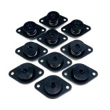 Quick Turn Fastener - Self Ejecting - Flush Head - Hex Drive - 7/16 x 0.600 in Body - Aluminum - Black Anodized - Set of 10 thumbnail 1