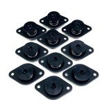 Quick Turn Fastener - Self Ejecting - Flush Head - Hex Drive - 7/16 x 0.650 in Body - Aluminum - Black Anodized - Set of 10 thumbnail 1