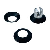 Flat Washer - 0.4 in ID - 0.75 in OD - 0.025 in Thick - Nylon - Black - Quick Release Fastener - Set of 25 thumbnail 1