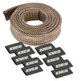 Hose and Wire Sleeve - Titanium Protect-A-Sleeve - 1/2 in ID - 4 ft Long - Basalt Biber - Titanium - Each thumbnail 1