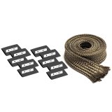 Hose and Wire Sleeve - Titanium Protect-A-Sleeve - 1/2 in ID - 4 ft Long - Basalt Biber - Titanium - Each thumbnail 4
