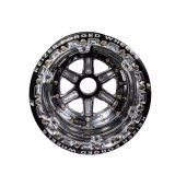 Wheel - 15 x 17 in - 6.000 in Backspace - 42 Spline - Beadlock - Aluminum - Black Anodized / Machined Center - Polished Lip - Each thumbnail 1